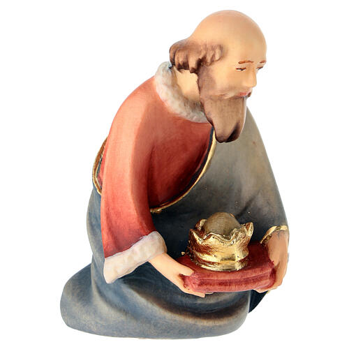 Kneeling Wise Man Baltasar for Leonardo Nativity Scene of Val Gardena 2