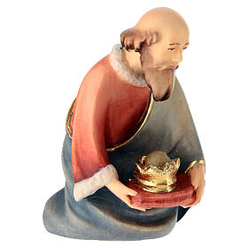 Magi Balthazar Kneeling Nativity Figure Val Gardena Leonardo Line