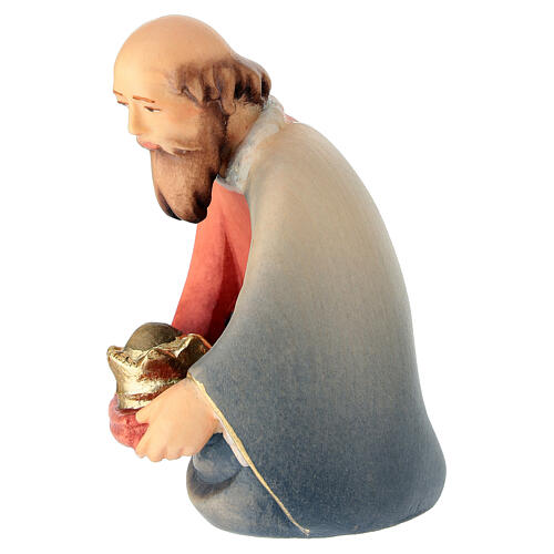 Magi Balthazar Kneeling Nativity Figure Val Gardena Leonardo Line 3