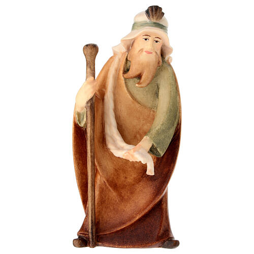 Statua cammelliere linea Leonardo legno colorato presepe Val Gardena 1