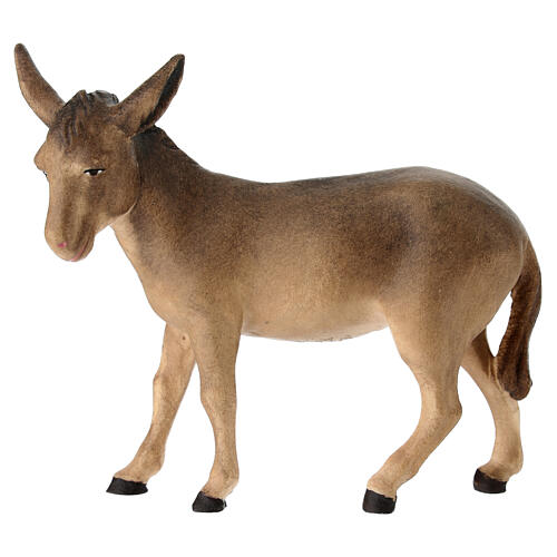 Donkey Figurine 12 cm Leonardo Line Colored Val Gardena Wood 1