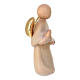 Ange Gloria crèche 12 cm bois doré Val Gardena s3