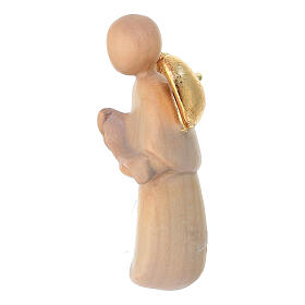 Angelo Gloria presepe 12 cm legno colorato Val Gardena
