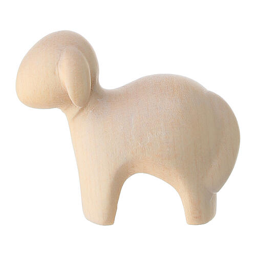 Modern style standing sheep for Val Gardena Nativity Scene, painted maple wood 1