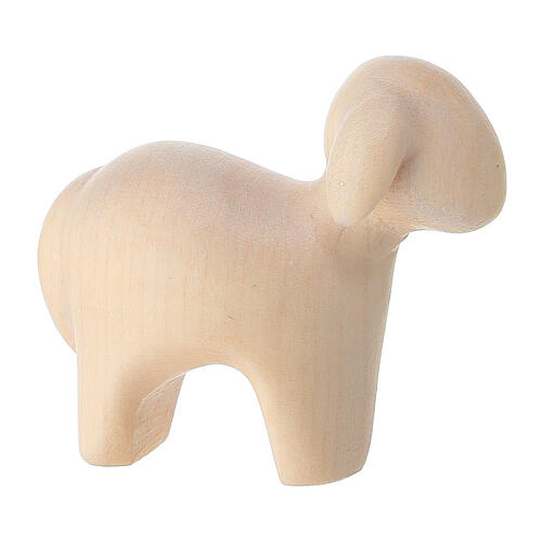 Modern style standing sheep for Val Gardena Nativity Scene, painted maple wood 3
