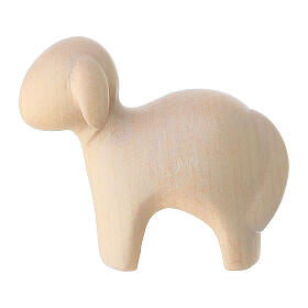 Mouton debout style moderne crèche Val Gardena bois peint