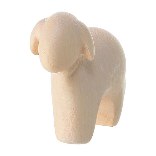 Mouton debout style moderne crèche Val Gardena bois peint 2