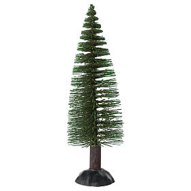 Abete verde per presepe 15 cm legno plastica
