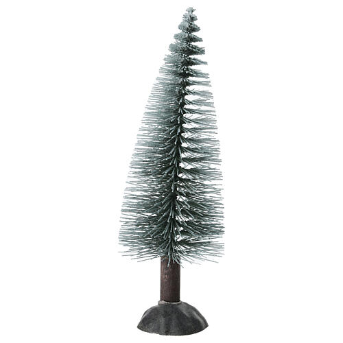 Abete verde per presepe 15 cm legno plastica 4