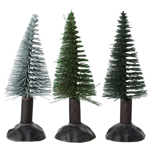 Abete per presepe 10 cm in legno e plastica 2