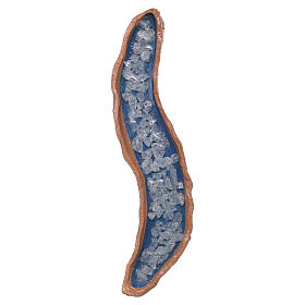 Ruscello in resina effetto ceramica smaltata presepe 8 cm 5x20x10 cm