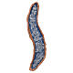 Ruscello in resina effetto ceramica smaltata presepe 8 cm 5x20x10 cm s2