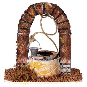Pozzo presepe 8-10 cm in legno 10x10x5 cm