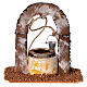 Pozzo presepe 8-10 cm in legno 10x10x5 cm s4