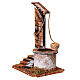 Pozzo con filo presepe 10-12 cm in legno 15x10x10 cm s3
