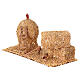 Nativity Scene setting: straw bales with chickens for 8-10 cm statues, 10x20x10 cm s2