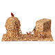 Décor crèche paille avec poules pour santons 8-10 cm 10x20x10 cm s1