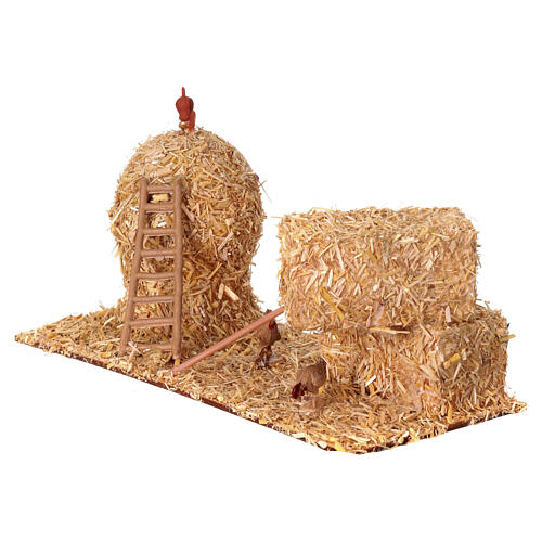 Ambientazioni presepe paglia galline per statue 8-10 cm 10x20x10 cm 2