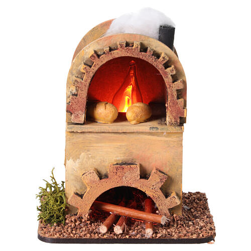 Cork Bread Oven with Nativity Fire 10-12 cm 1
