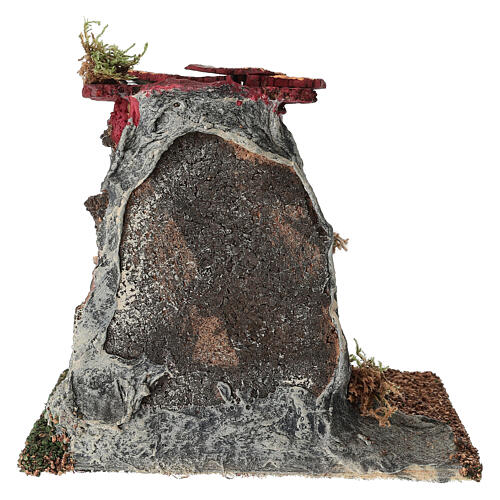 Pozzo in sughero con tettoia 15x10x15 cm presepe 8-10 cm 5