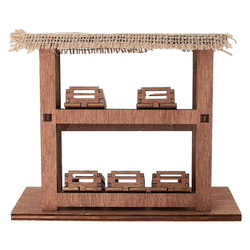 Banchi con tettoia mercato presepe 15 cm 4