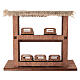 Banchi con tettoia mercato presepe 15 cm s4