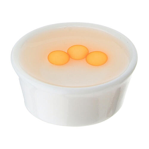 Cuenco con huevos de plástico belén de 10-12 cm 1