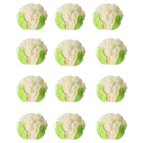 Blumenkohl aus Plastik – Miniaturlebensmittel für Krippe mit 10–12 cm Figuren-Serien 2