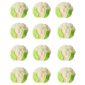 Cavolfiore in plastica presepe da 10- 12 cm