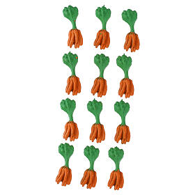 Mazzo di carote in plastica presepe da 10-12 cm