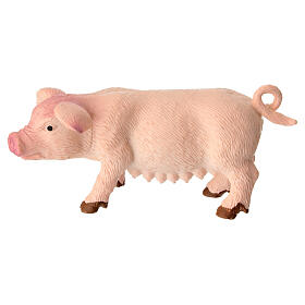 Cerdito de plástico belén 10-12 cm