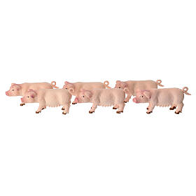 Cerdito de plástico belén 10-12 cm