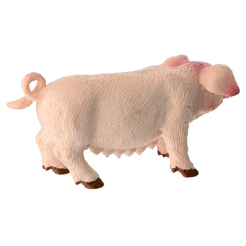 Cerdito de plástico belén 10-12 cm 4