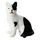 White cat with black spots, plastic character for 10-12 cm Nativity Scene s1