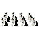 White cat with black spots plastic figurine, nativity scene 10-12 cm s2