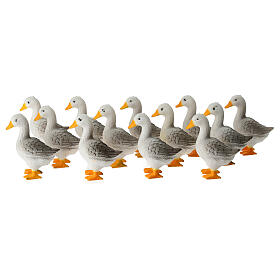 Anatra in plastica presepe 10-12 cm