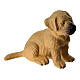 Cagnolino in plastica pelo chiaro muso nero presepe 10-12 cm s1