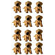 Cagnolino in plastica pelo chiaro muso nero presepe 10-12 cm s2