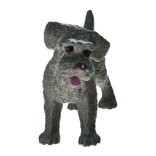 Schnauzer em plástico para presépio 10-12 cm 3