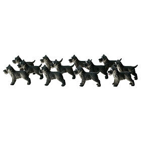 Plastic Schnauzer figurine for Nativity Scene 10-12 cm