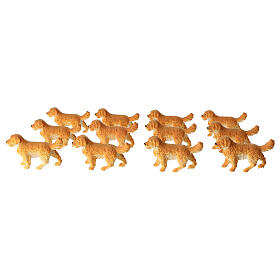 Statuette Golden Retriever en plastique crèche 10-12 cm