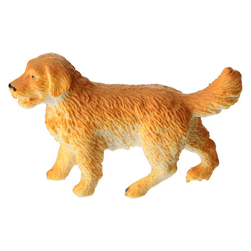Statuette Golden Retriever en plastique crèche 10-12 cm 1