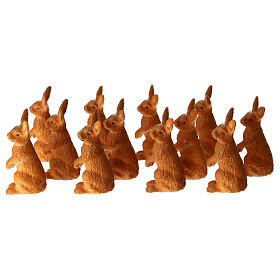 Coniglio in plastica presepe 10-12 cm