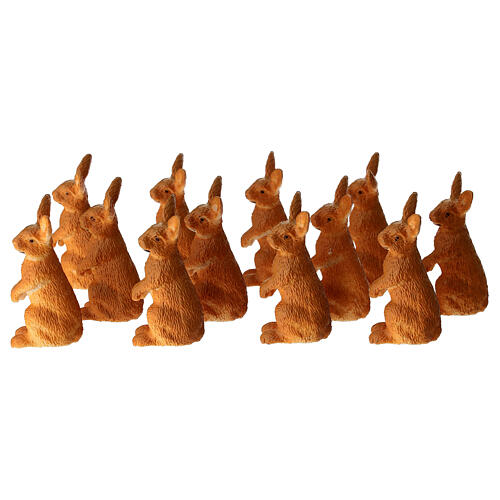Coniglio in plastica presepe 10-12 cm 2
