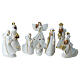 Complete plastic Nativity Scene, set of 10, 8 cm characters s1