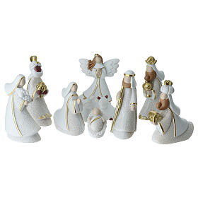 Presepe stilizzato completo in plastica 10 pz presepe 8 cm