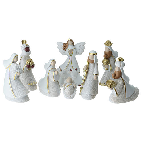 Presepe stilizzato completo in plastica 10 pz presepe 8 cm 1