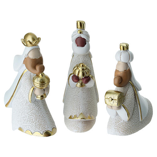 Presepe stilizzato completo in plastica 10 pz presepe 8 cm 3