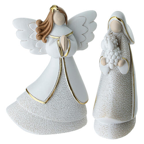 Presepe stilizzato completo in plastica 10 pz presepe 8 cm 4