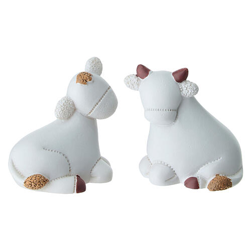 Presepe stilizzato completo in plastica 10 pz presepe 8 cm 5